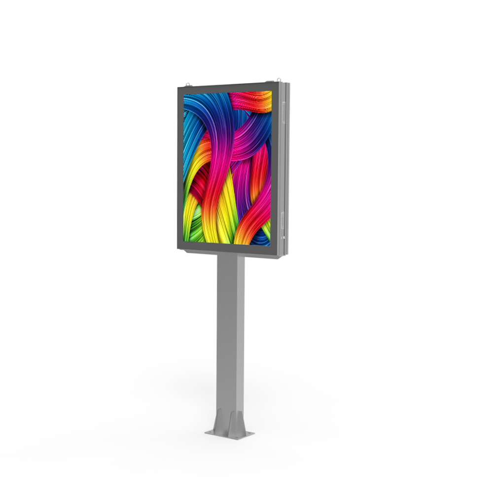 LED Mupi (One Side Static Screen And One Side LED Outdoor Digital Signage)