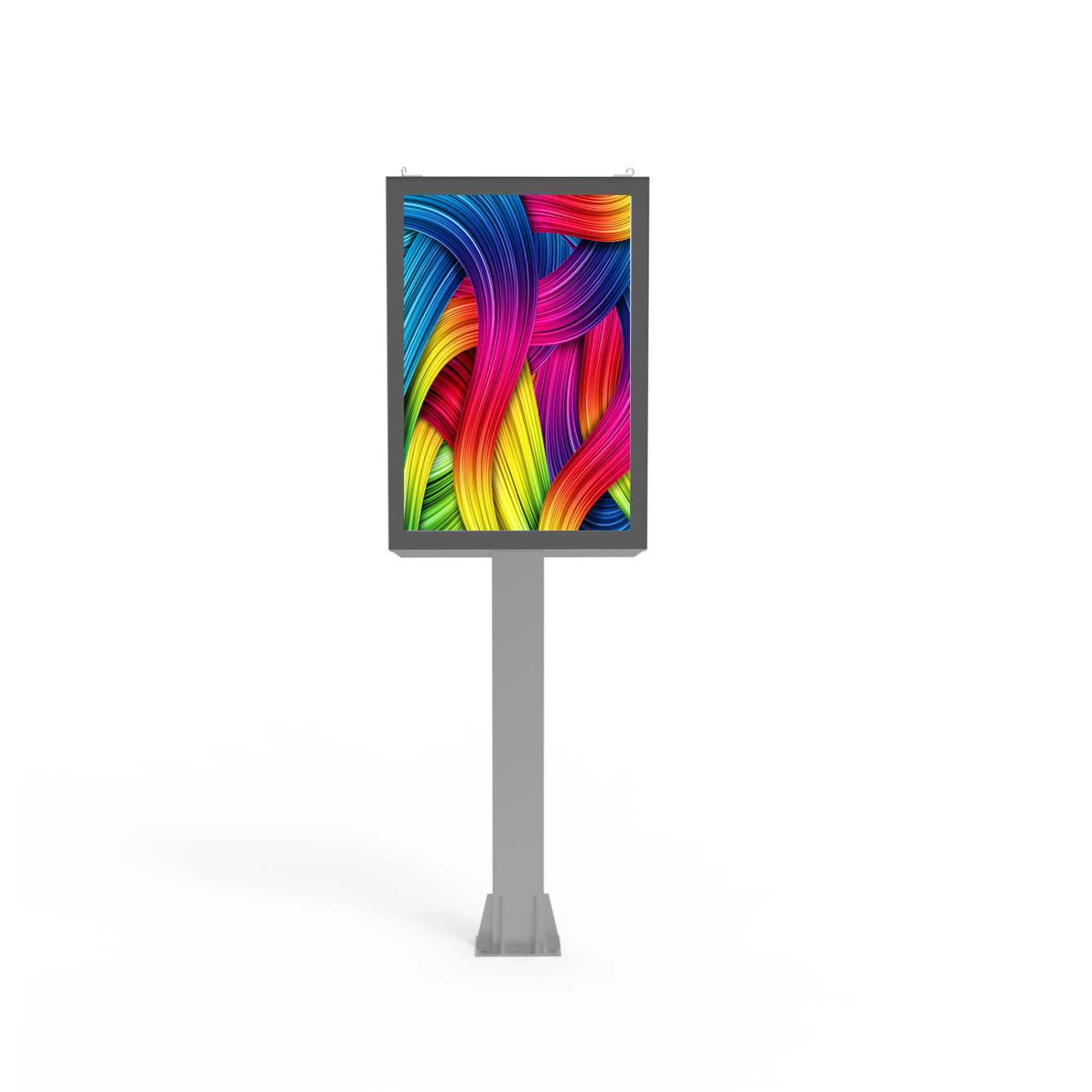 LED Mupi (One Side Static Screen And One Side LED Outdoor Digital Signage)