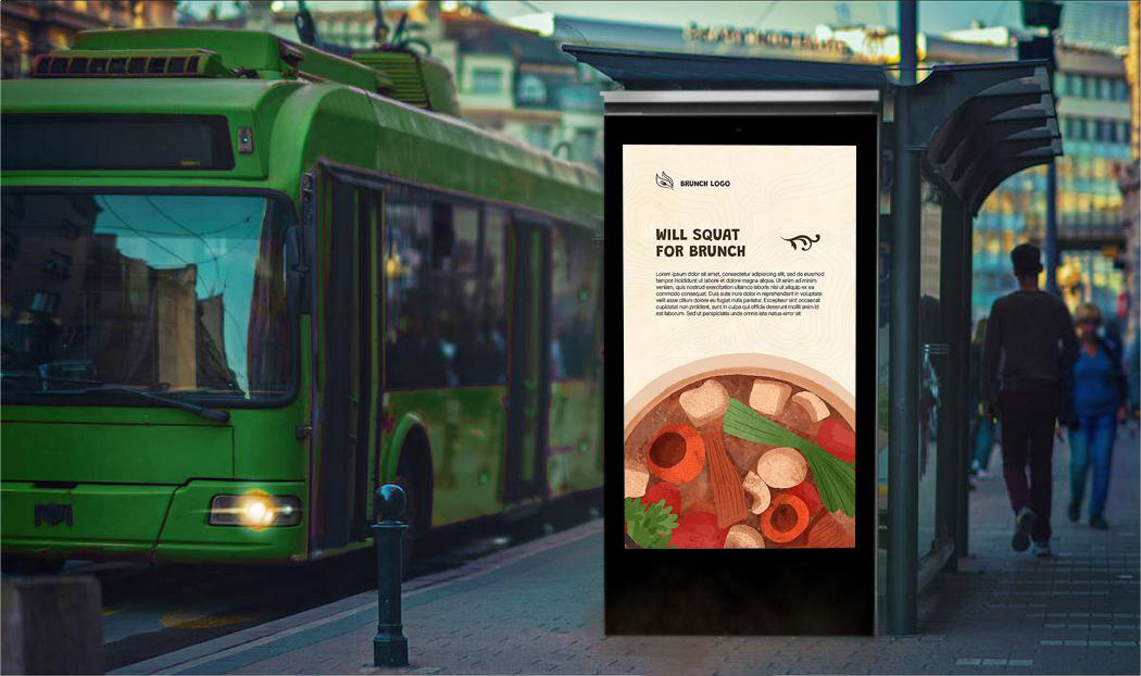 outdoor bus stop shelters