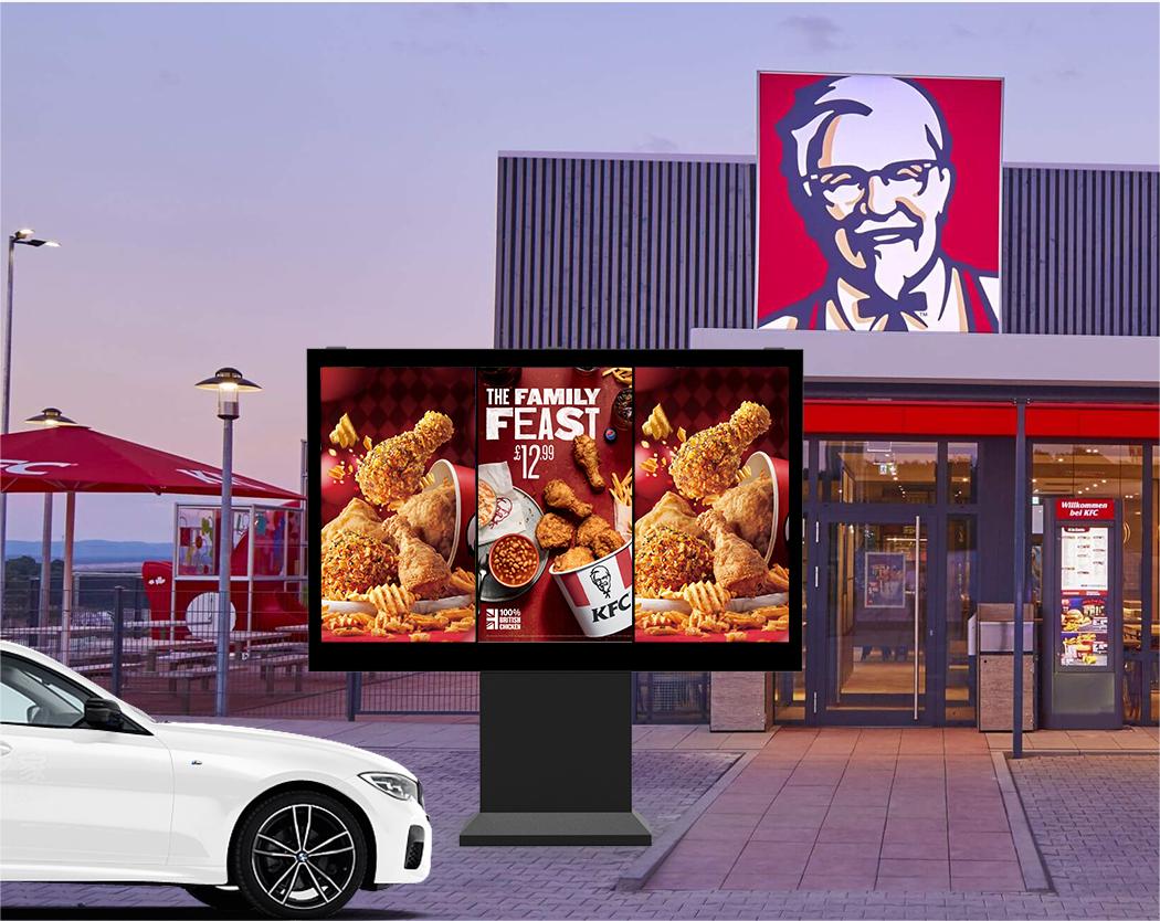 Outdoor lcd menu boards for restaurants