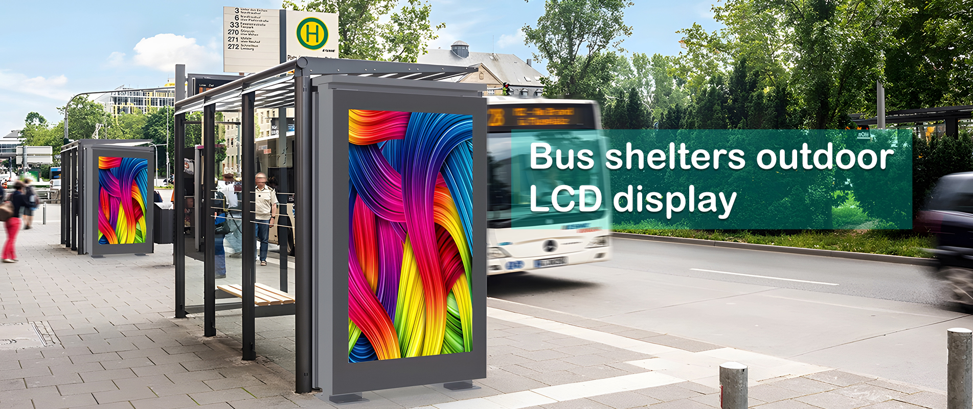 bus shelters outdoor LCD display