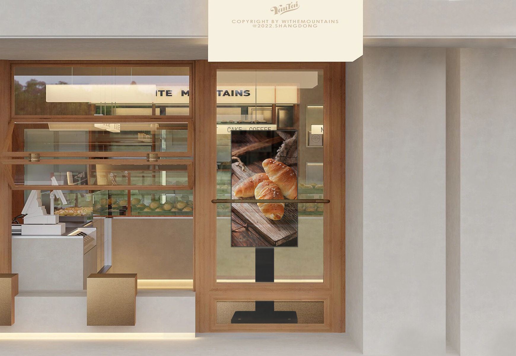 Landscape and portrait window digital signage