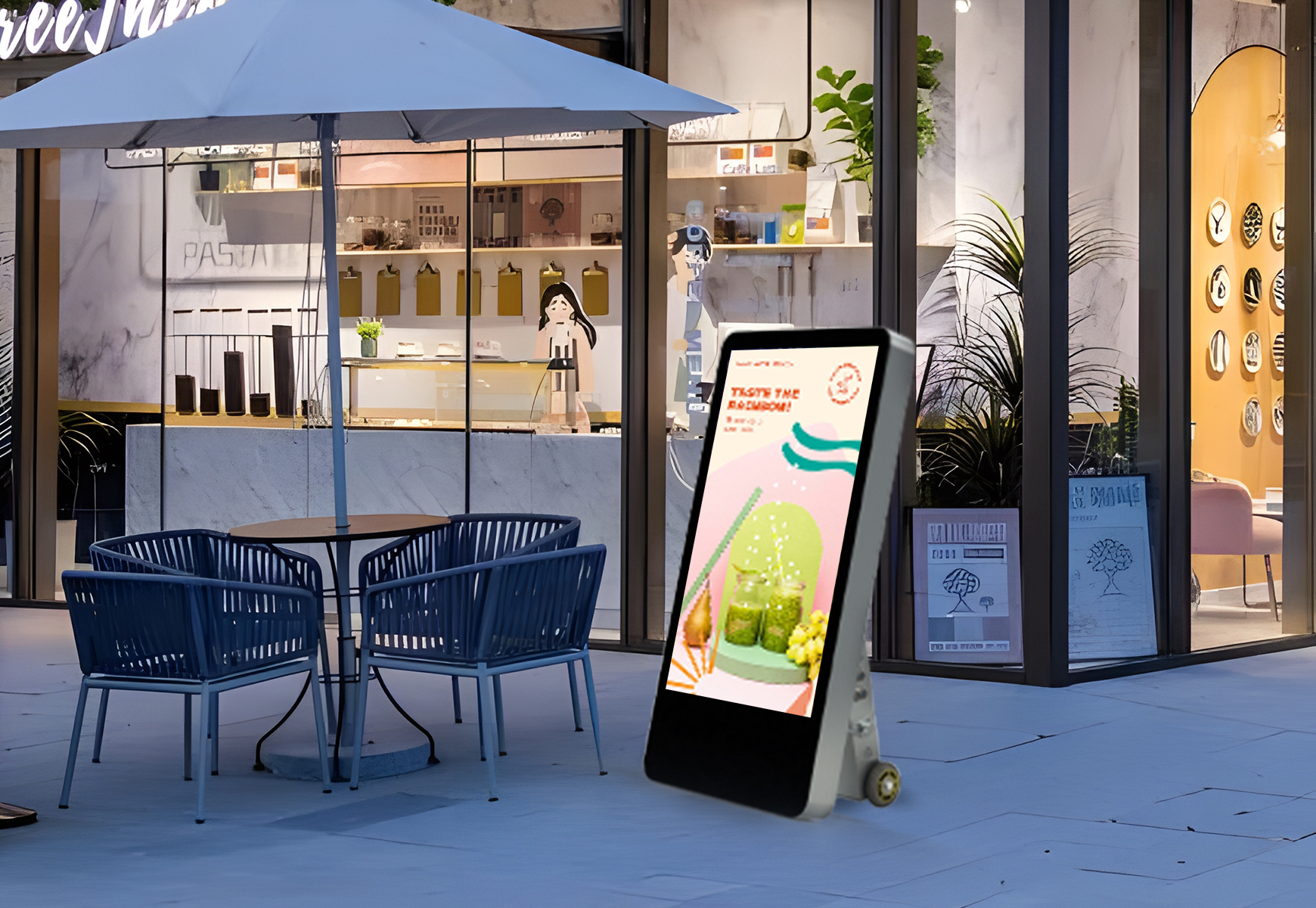 Portable Battery Powered Outdoor Digital Signage