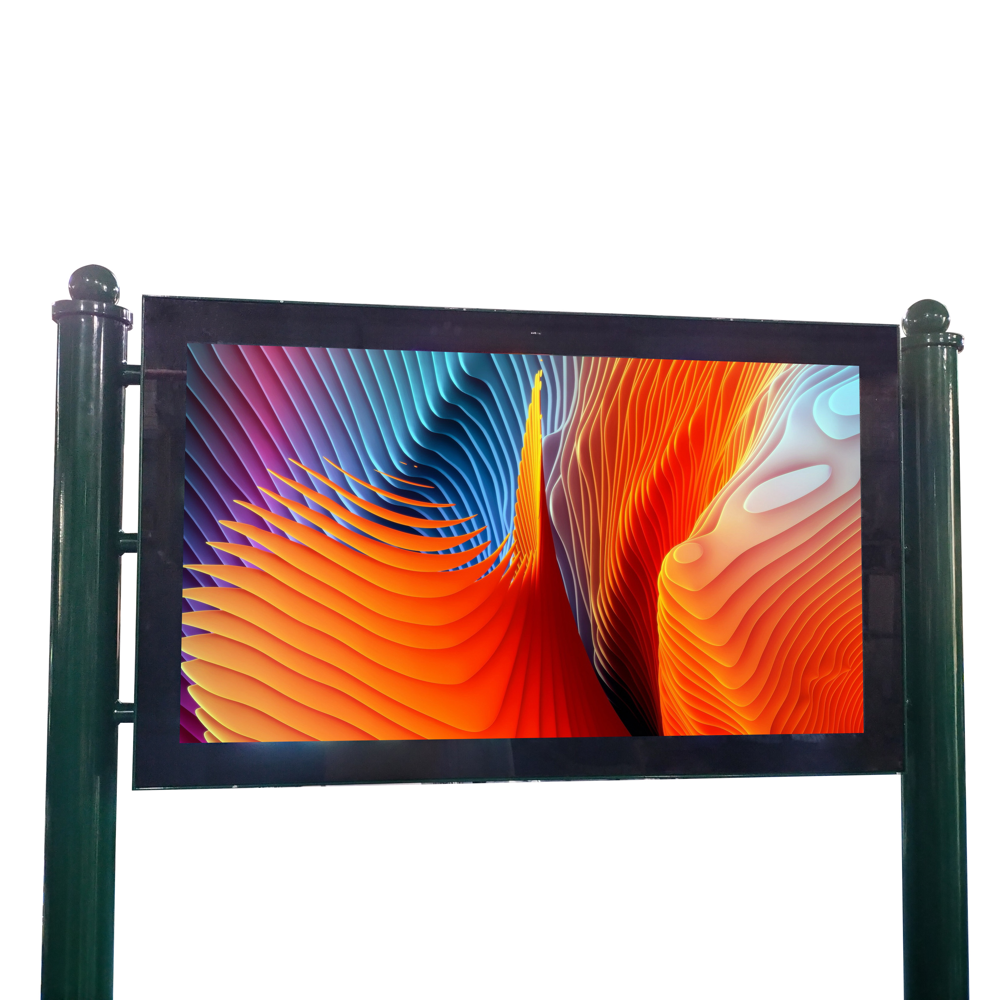 Optical Bonding Outdoor Ad Player Double Pillar LCD Advertising Digital Signage Display ultra thin bezel