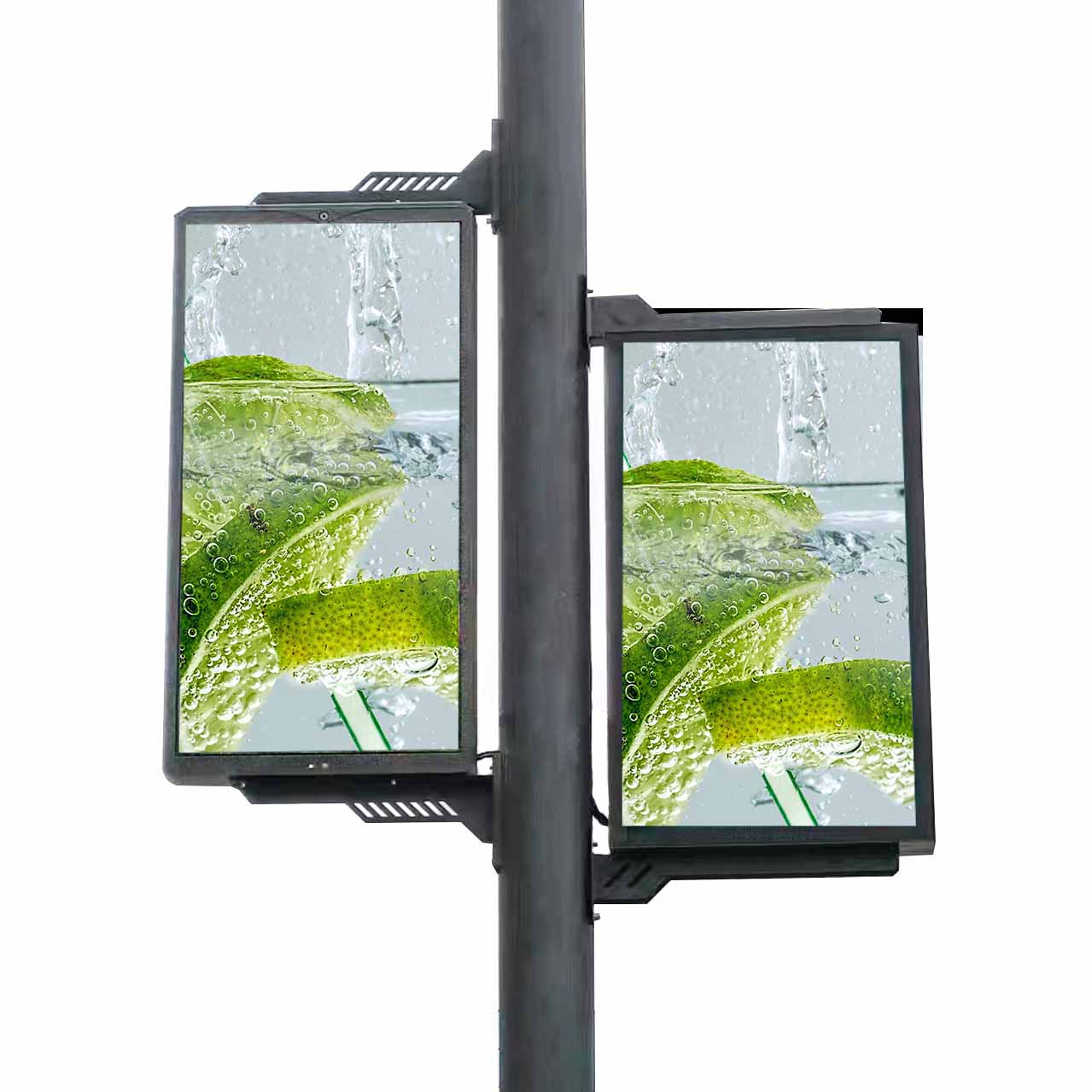 49 Inch LCDOutdoor Digital Signage Display Street Light Poster Screen Advertising Players on The Pole