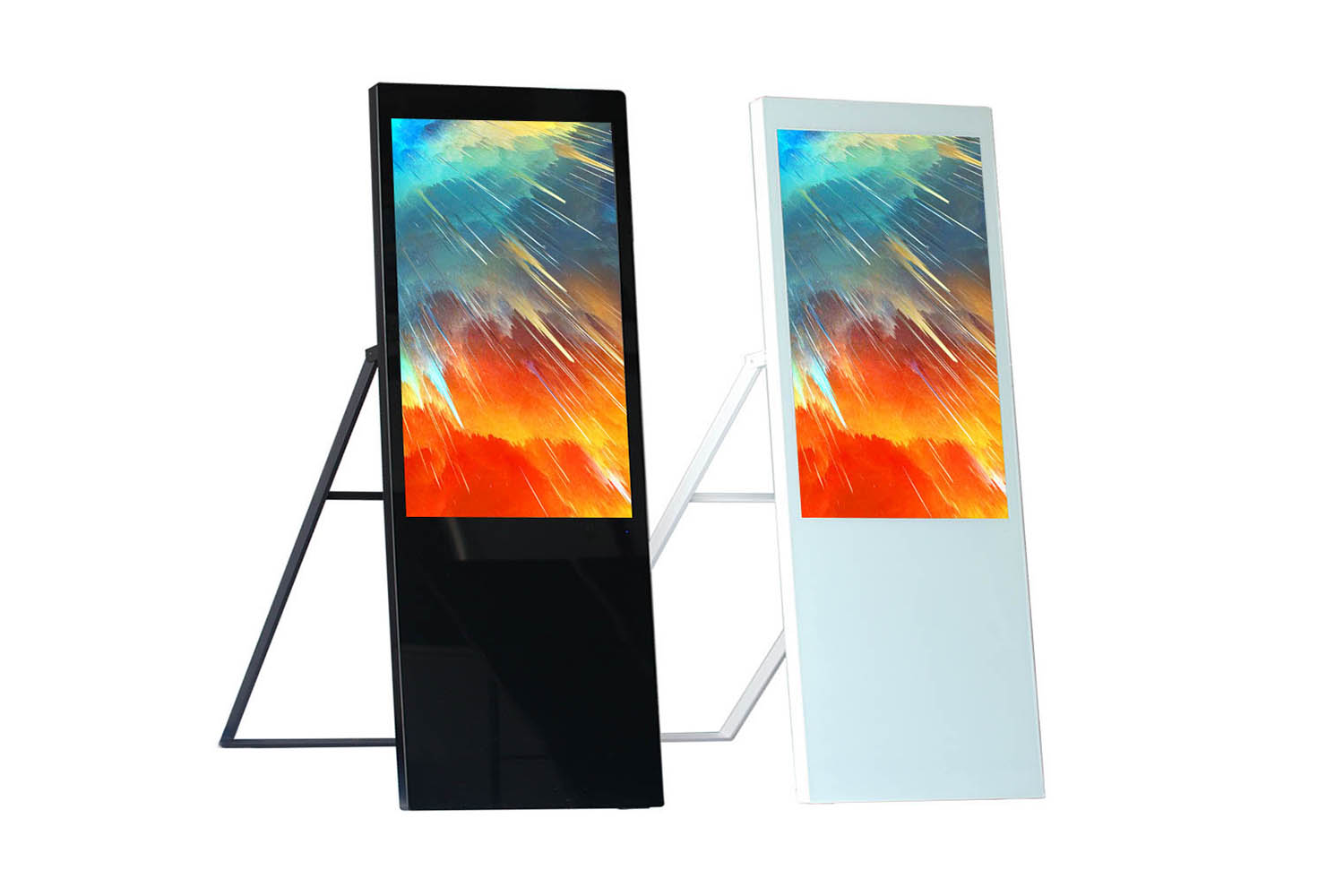 Portable LCD Advertising Display is widely used to advertise products in shopping center, freestanding in front of the retail stores.