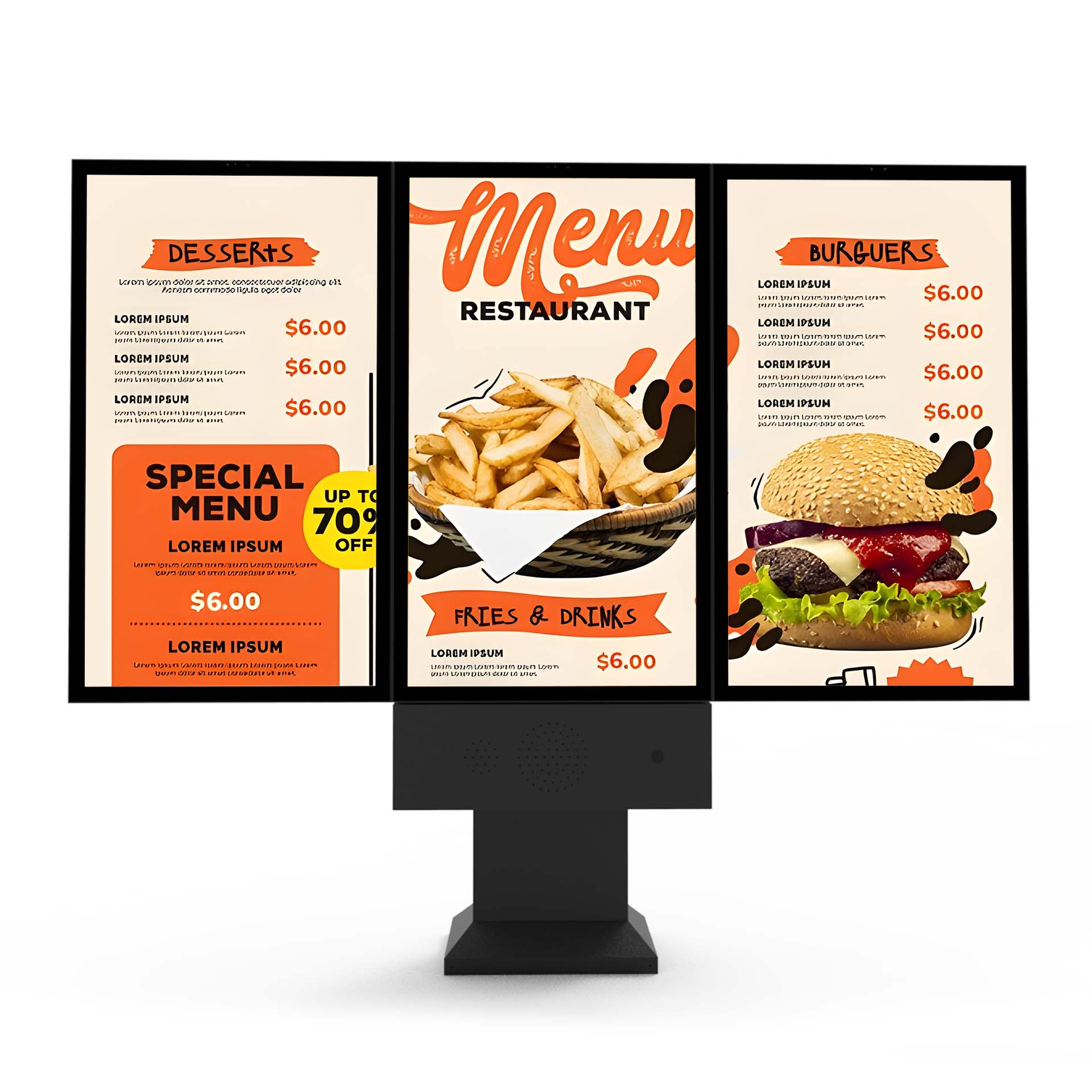 Outdoor Drive-Thru Digital Menu Boards