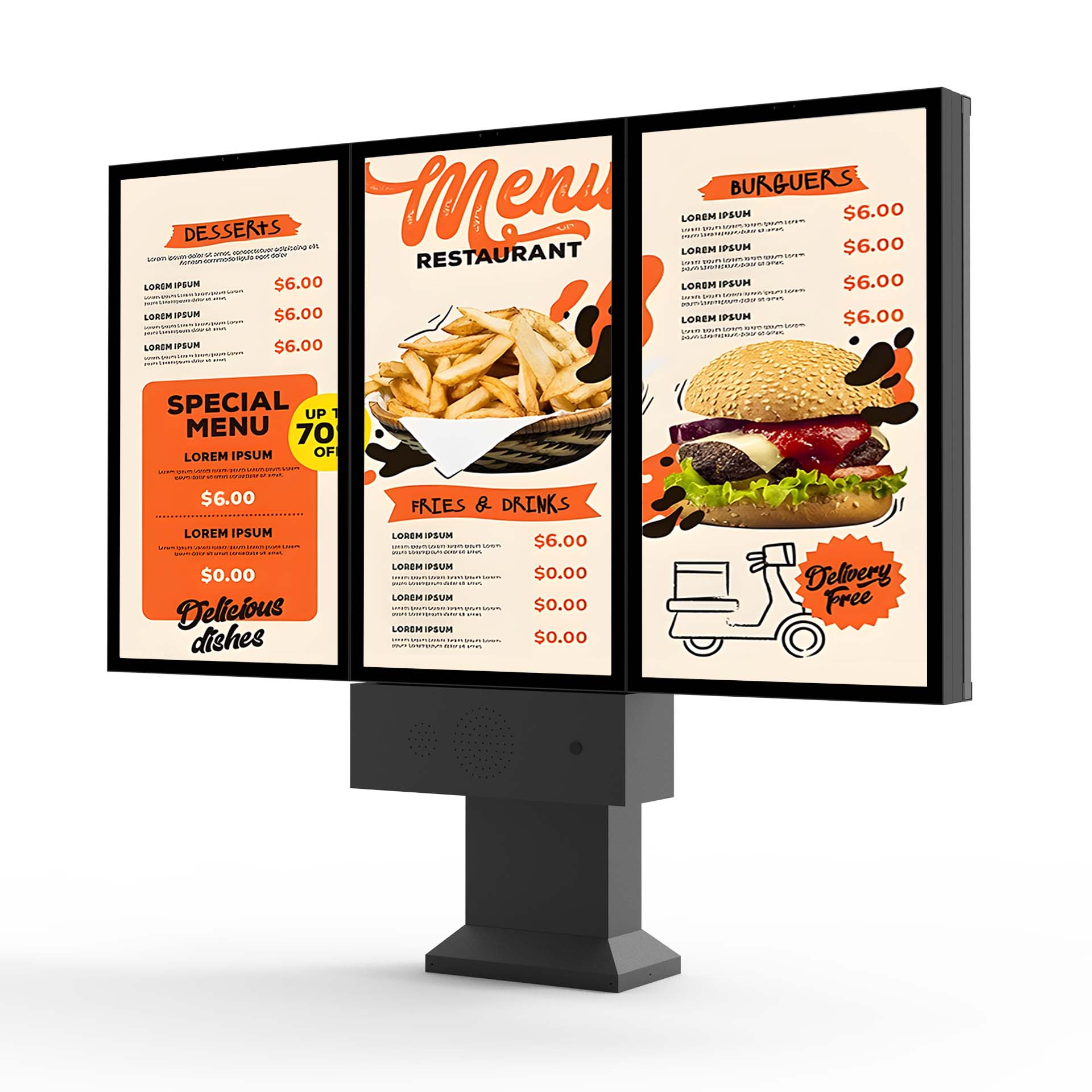 Outdoor Drive-Thru Digital Menu Boards