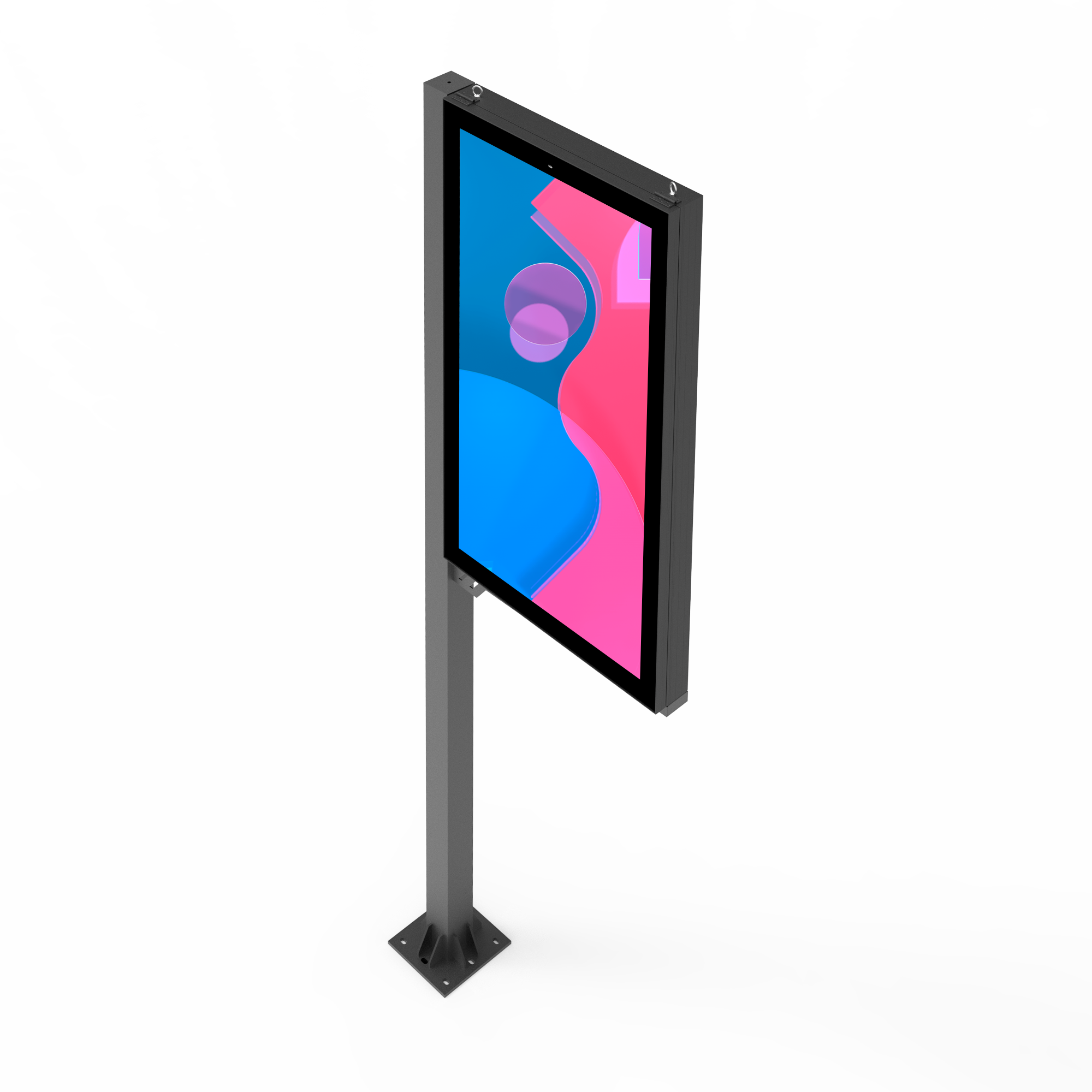 FLAG TOTEM LCD DIGITAL SIGNAGE