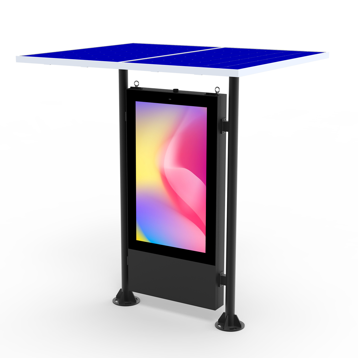 Solar-powered smart LCD digital signage