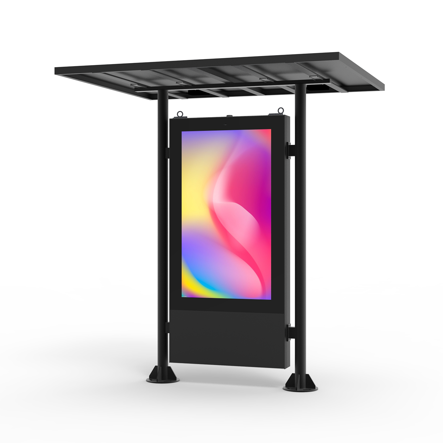 Solar-powered smart LCD digital signage