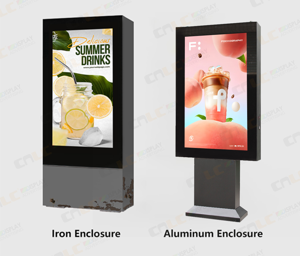 LCD display enclosure for advertising
