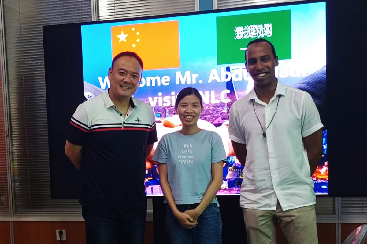 CNLC executives and clients posing after an LED Billboard project meeting.