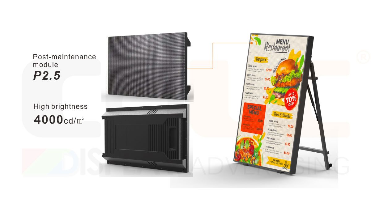 Portable LED poster with 4000 nits brightness