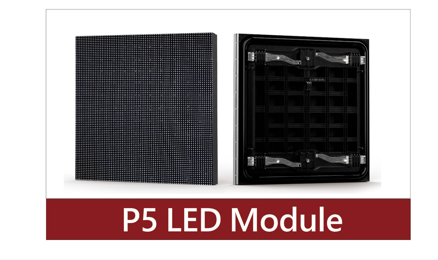 P5 High Visor LED Module with Dual-Layer Shading Compared to Standard Module