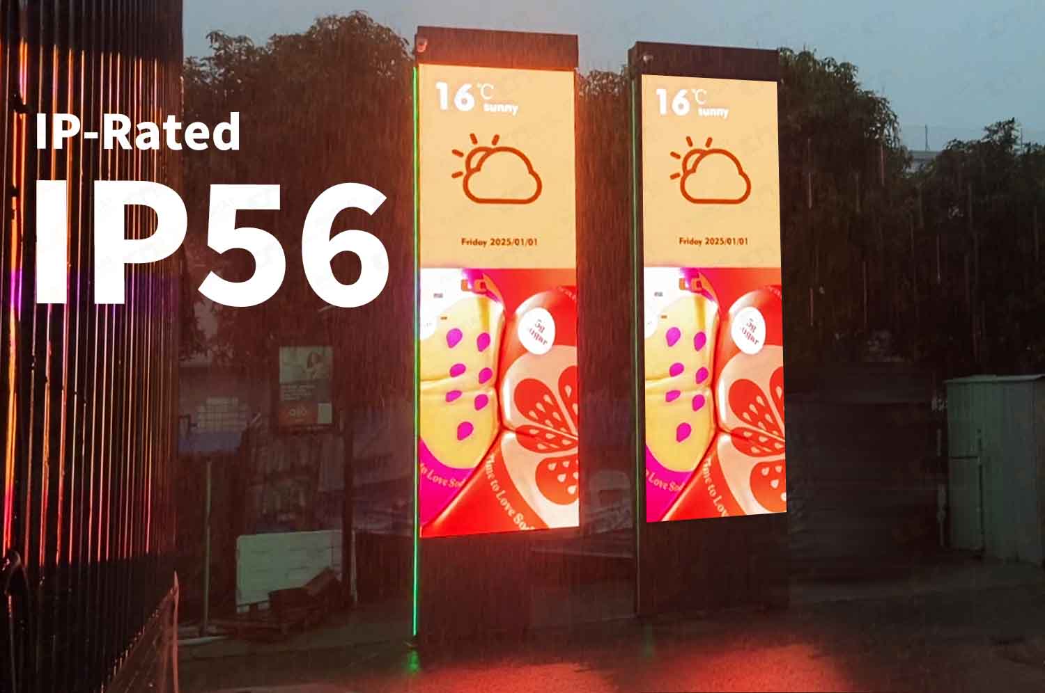 IP56 Weatherproof Outdoor LED Billboard for Gas Station Advertising