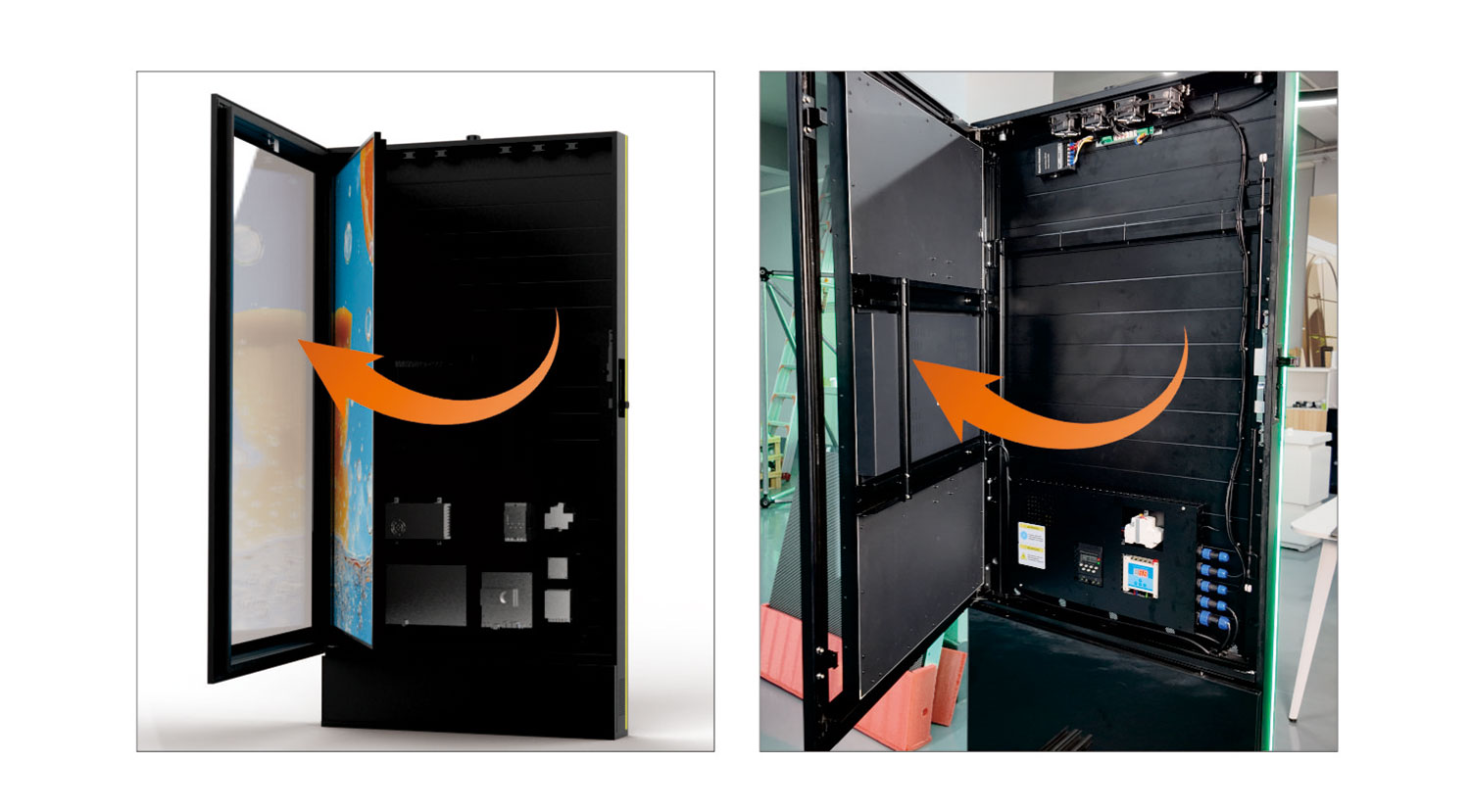 Side-Hinged High-Brightness LCD Digital Signage for Technician-Friendly Servicing