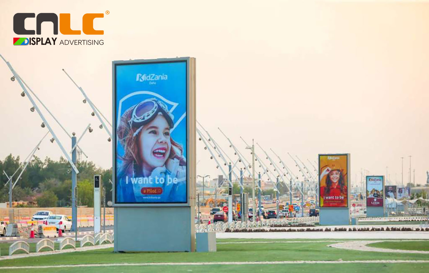 Dynamic light box installed at the main stadium entrance during FIFA World Cup 2022 in Qatar