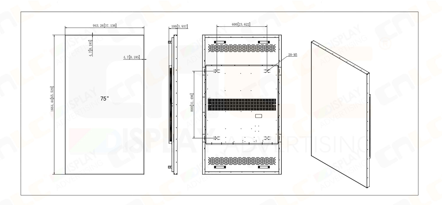 High-Brightness LCD Window Display