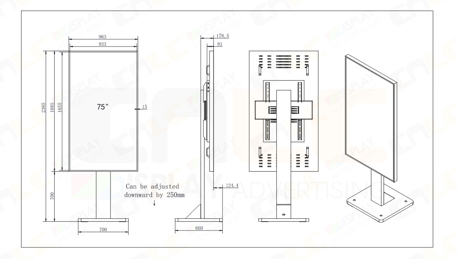 High-Brightness LCD Window Display