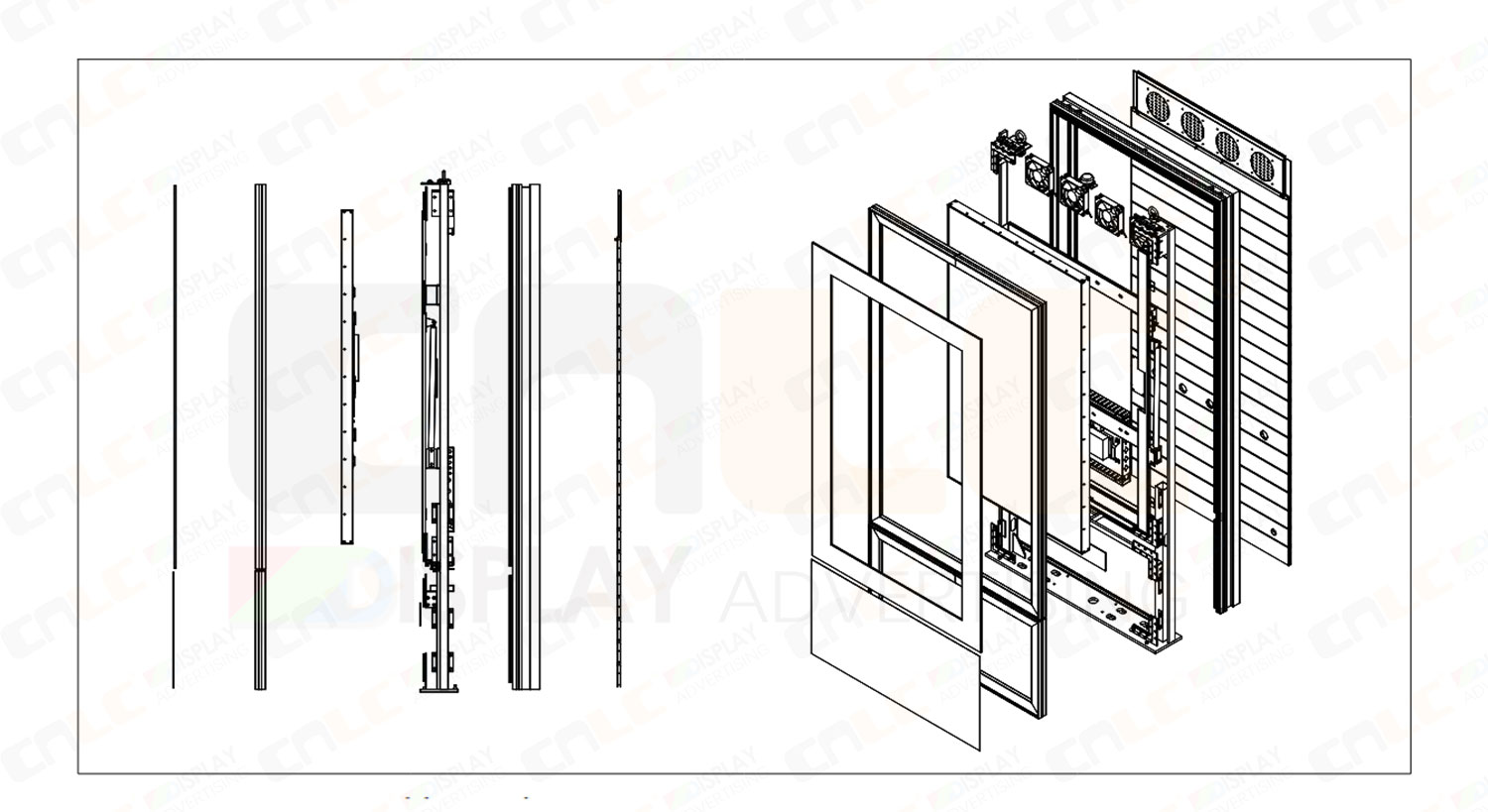 Detailed Structural Design of Indoor LCD Display Totem