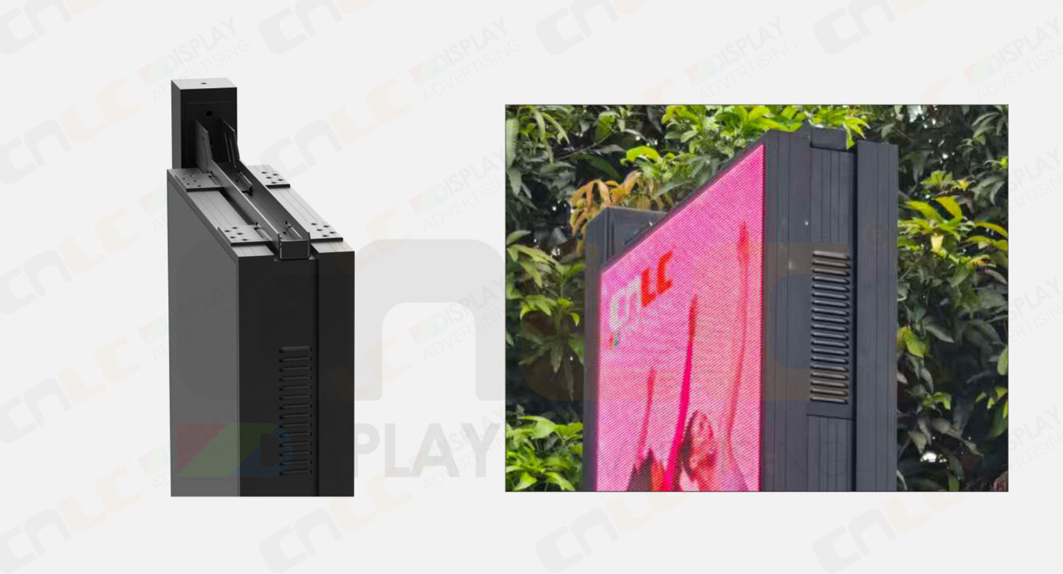 Aluminum frame structure of LED pole display