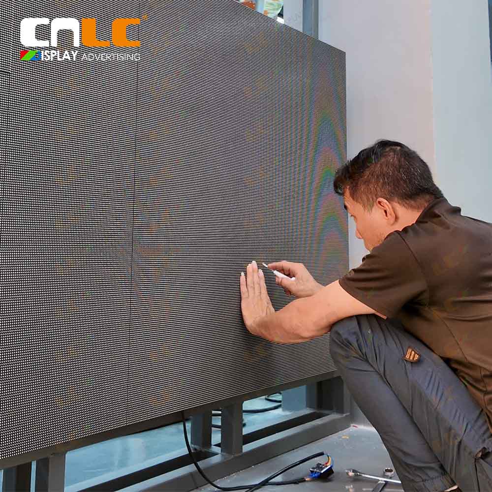 Outdoor LED fixed cabinet assembly process for large display installation