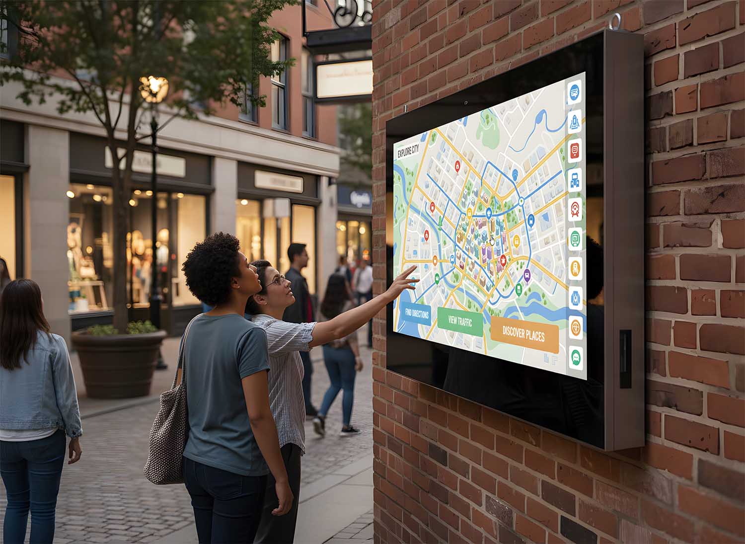 Wall-Mounted LCD Display