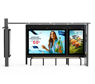 Outdoor Bus Shelter Display