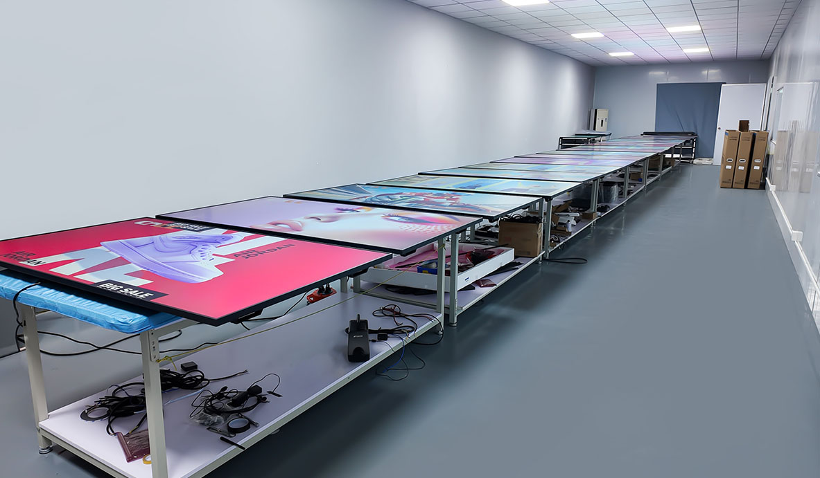 Electronic assembly workshop for digital signage control systems and power modules