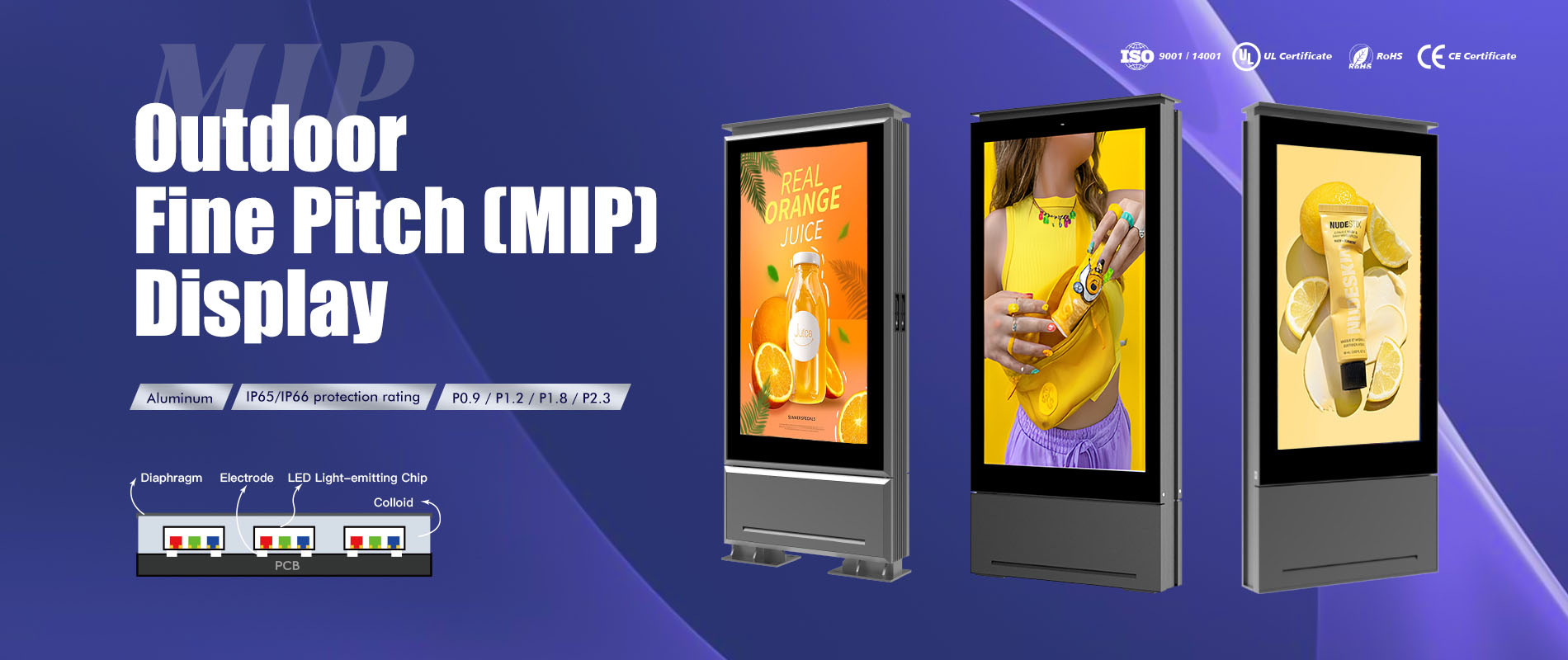 MIP LED Totem Display for Outdoor Digital Signage and Advertising Solutions