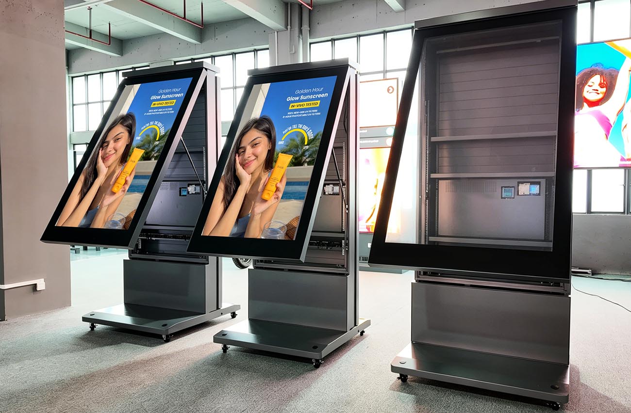 Outdoor IP66 Fine Pitch MIP LED Display Commercial outdoor LED display with high brightness, fine pixel pitch, and all-weather IP66 protection.