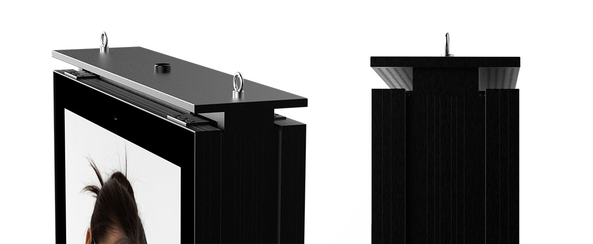 Precision aluminum housing structure of outdoor LCD digital signage with durable weather protection