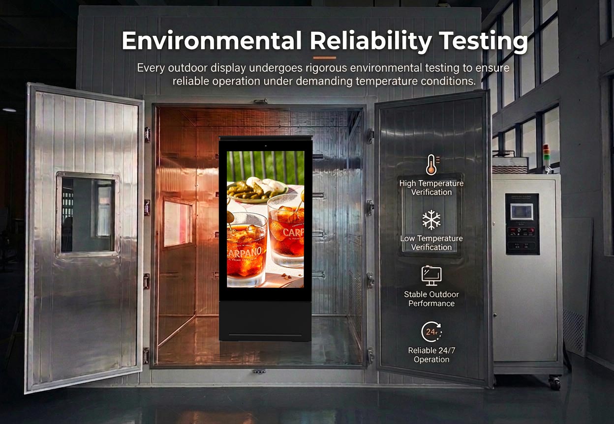 Extreme Temperature Testing for Outdoor Display Reliability High and low temperature reliability testing of outdoor LED diplay