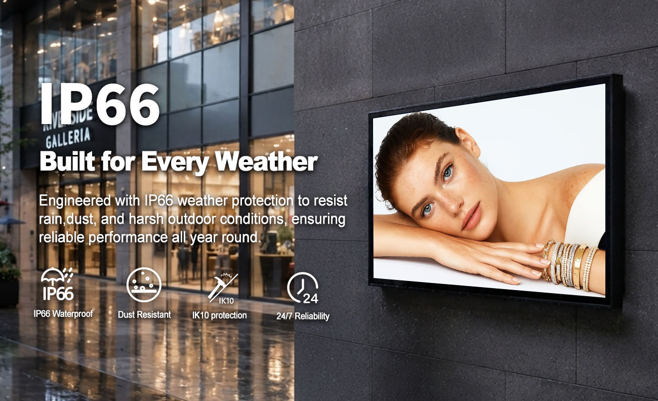 Weatherproof IP66 MIP LED Display Designed for Outdoor Digital Signage IP66 Protected Outdoor MIP LED Display for Harsh Environments