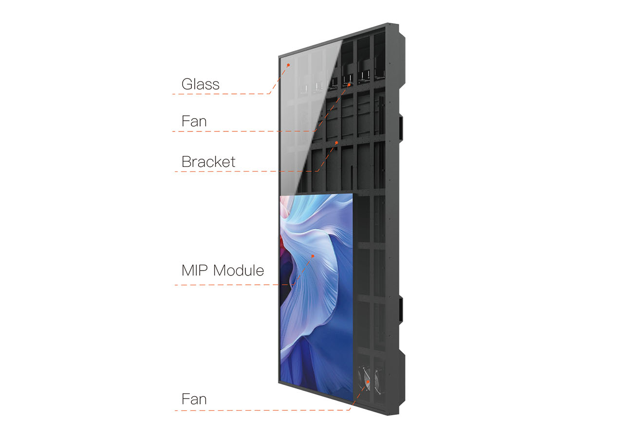 Integrated Cooling and Modular Structure Design of MIP LED Display Internal Structure of MIP LED Display with Cooling System and Modules