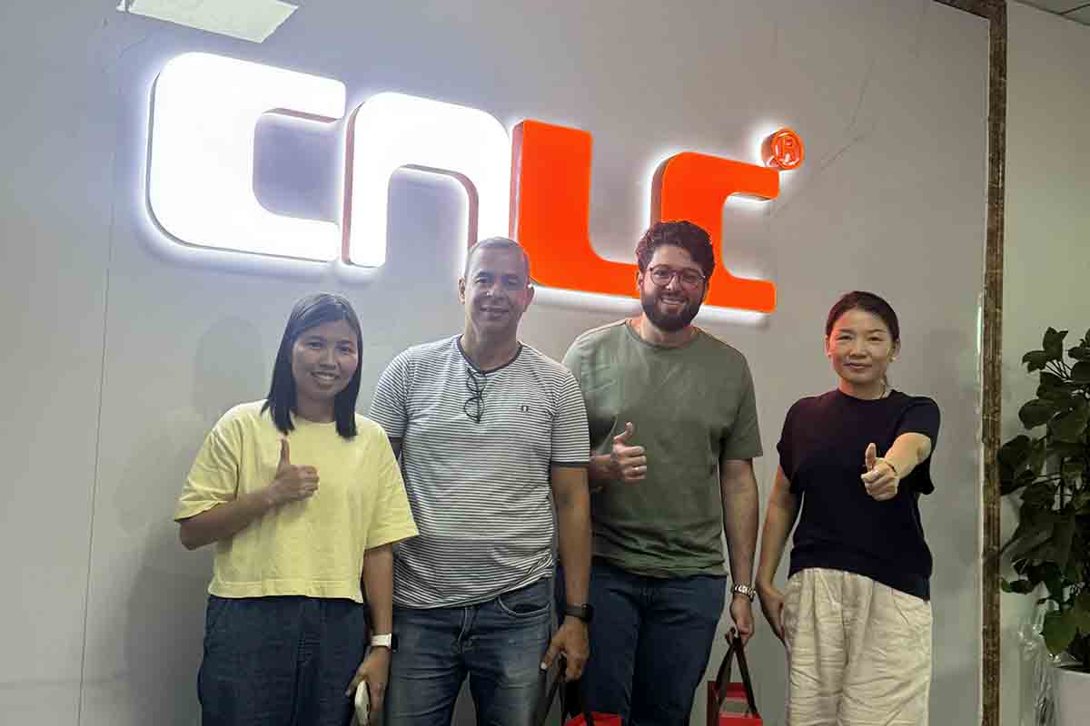 CNLC executives and clients posing after an LED Billboard project meeting.