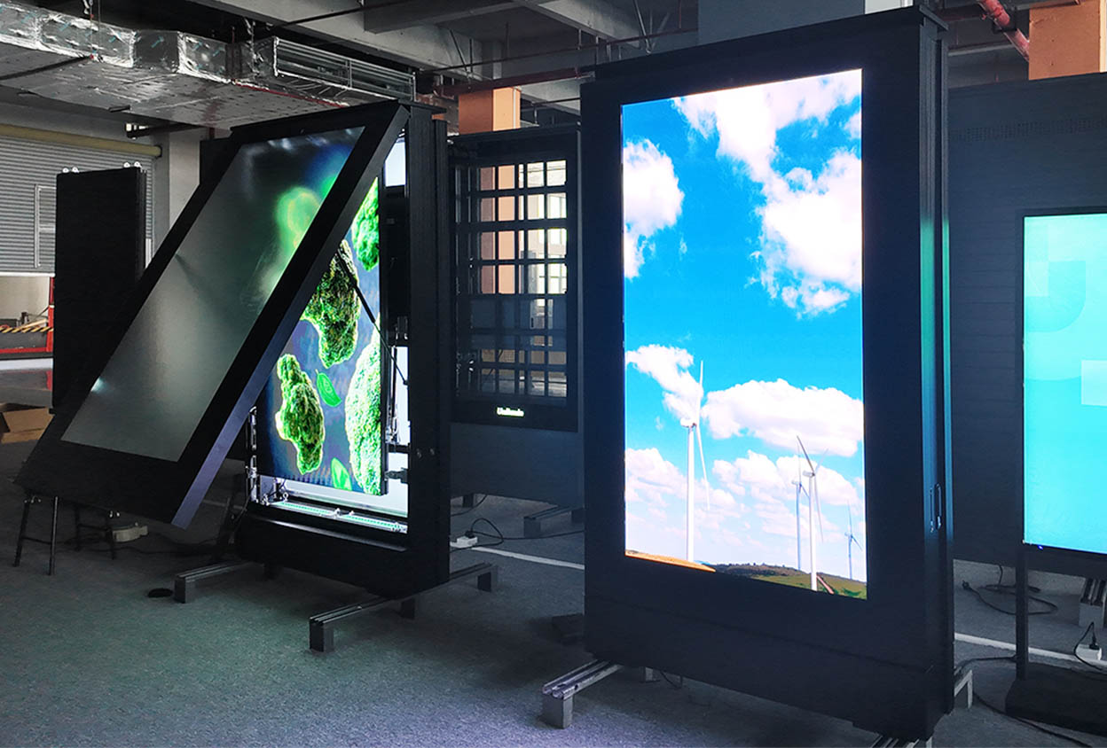 MIP LED totem display developed for outdoor applications