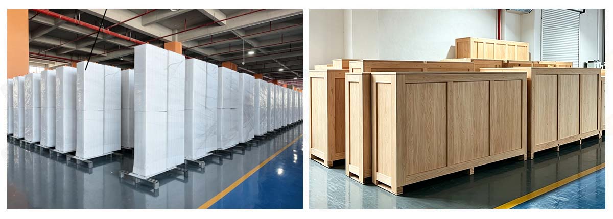 Outdoor LED Totem Packaging, Export Wooden Crate, LED Display Shipping, OEM LED Display Manufacturer, Overseas Delivery, Digital Signage Export, Commercial LED Display Logistics